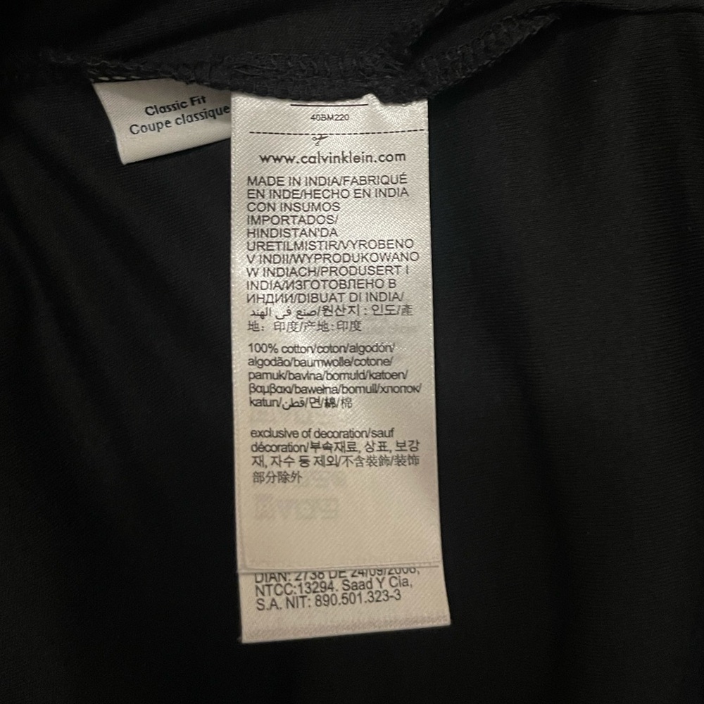 CALVIN KLEIN Classic Fit Black Cotton Shirt Sleeve Polo Shirt Men’s Sz M - NWT - Picture 6 of 6